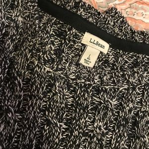 L.L. Bean black and grey knit sweater